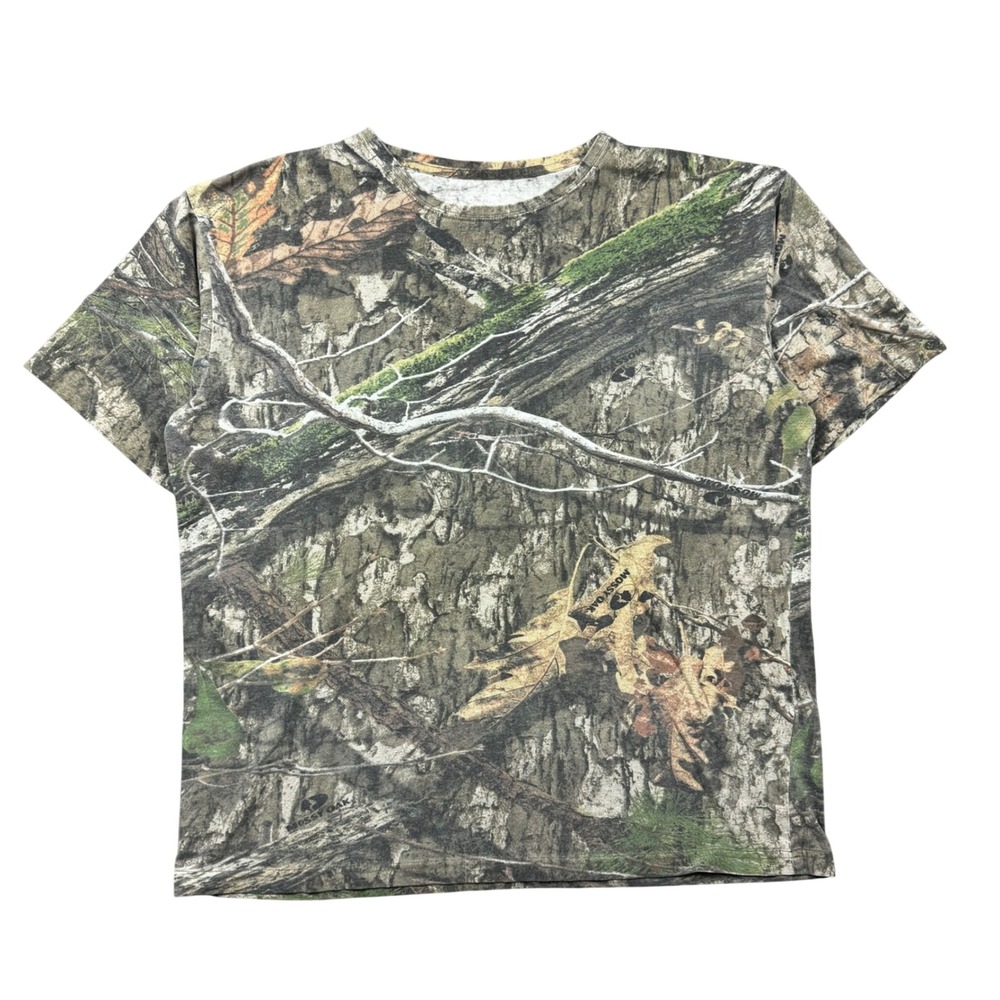 Mossy Oak Camo T Shirt Men Large Outdoors Hunting Casual Short Sleeve